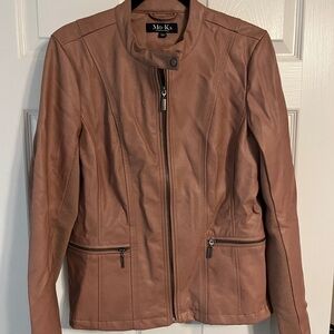 Women's Mo-Ka Moto Tan Faux Leather Jacket
